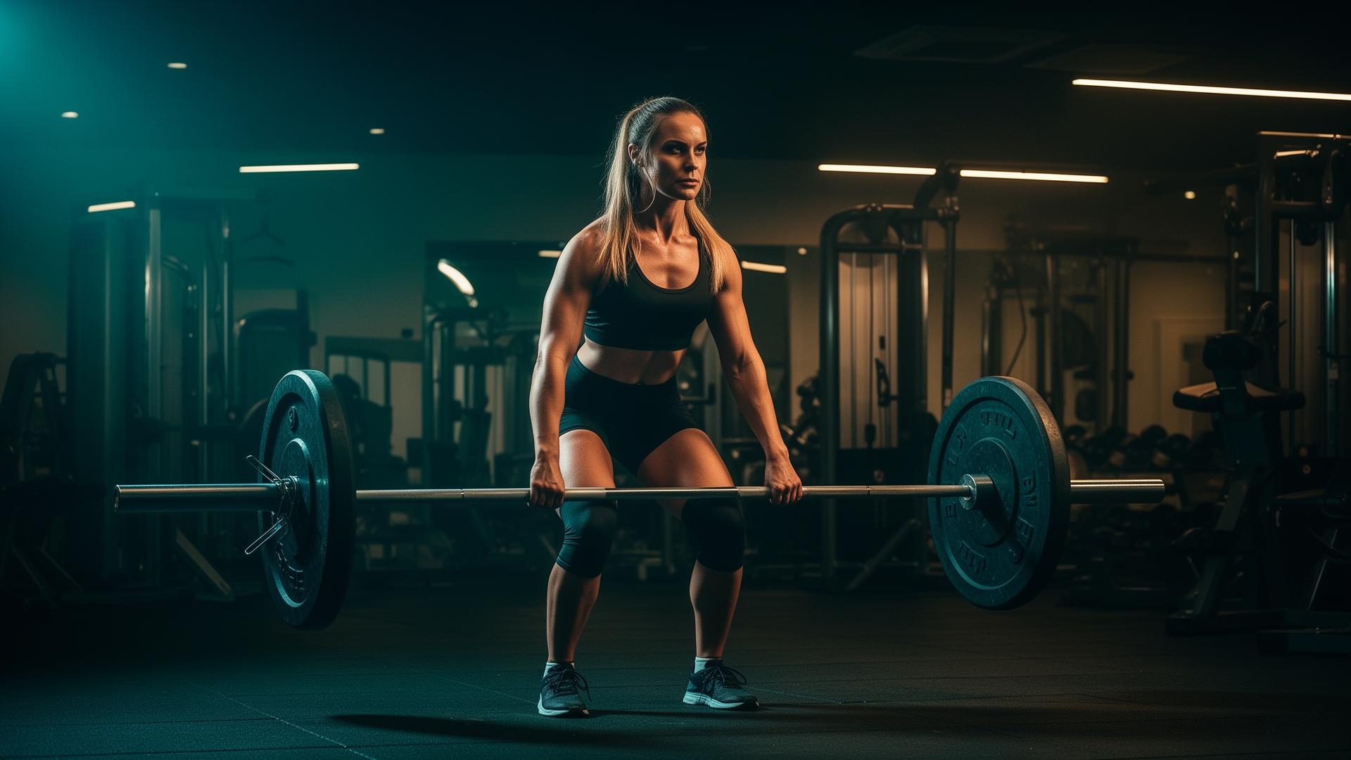 Athlete deadlifting in a premium gym